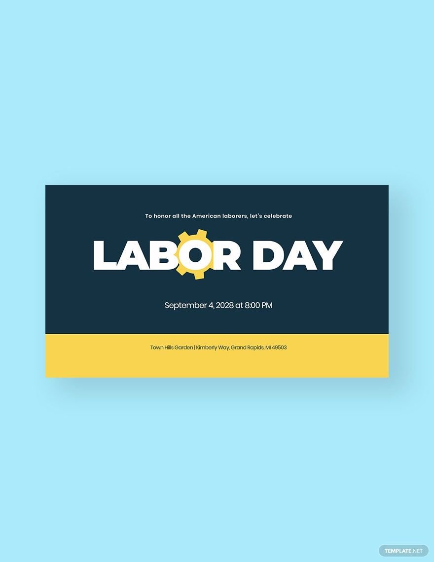 Labor Day YouTube Video Thumbnail Template