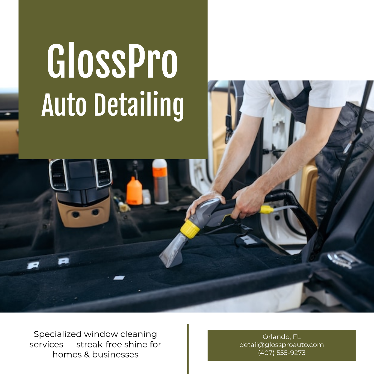 Free Car Cleaning Instagram Post Template to Edit Online