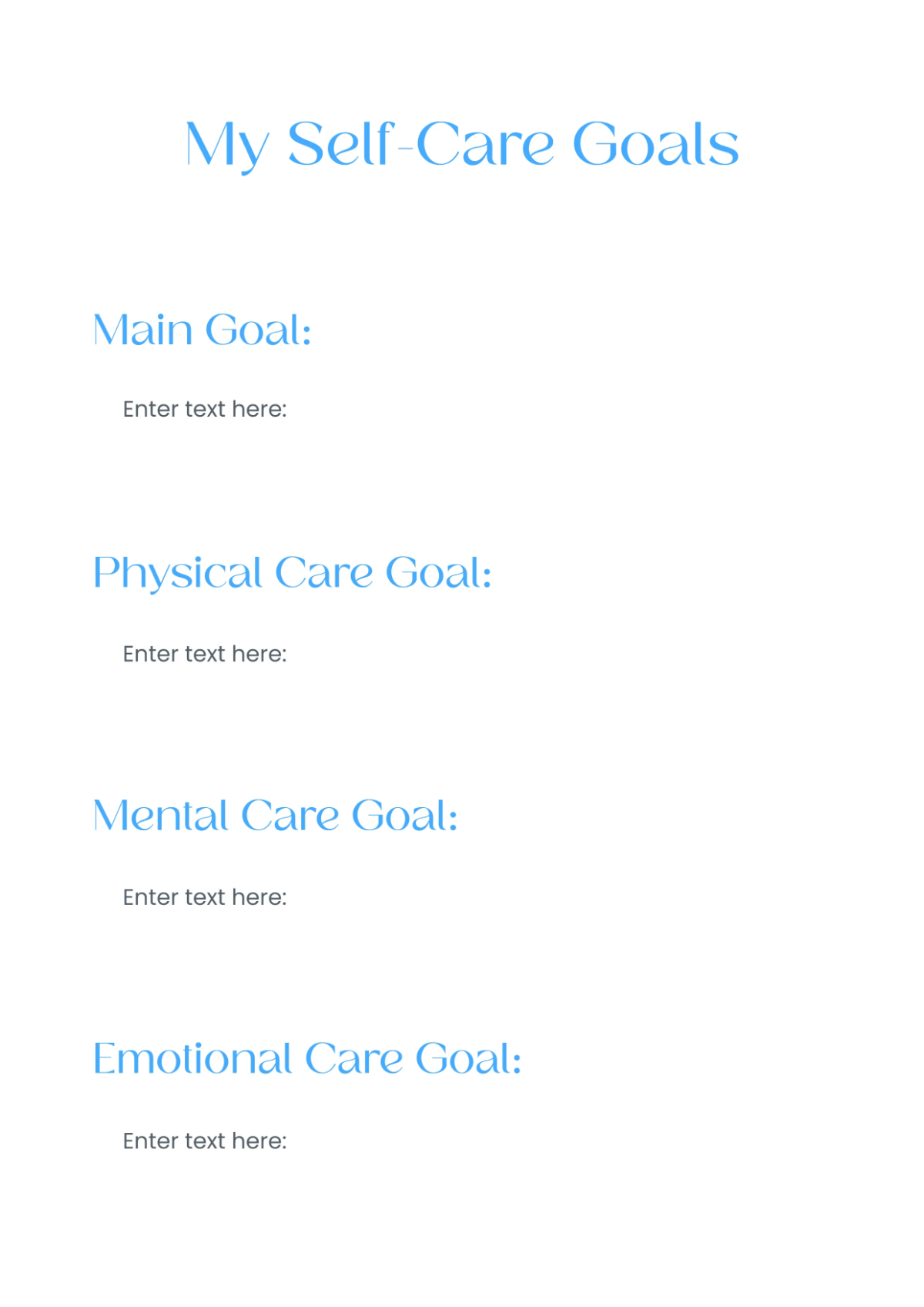 Free Self-Care Workbook Template to Edit Online