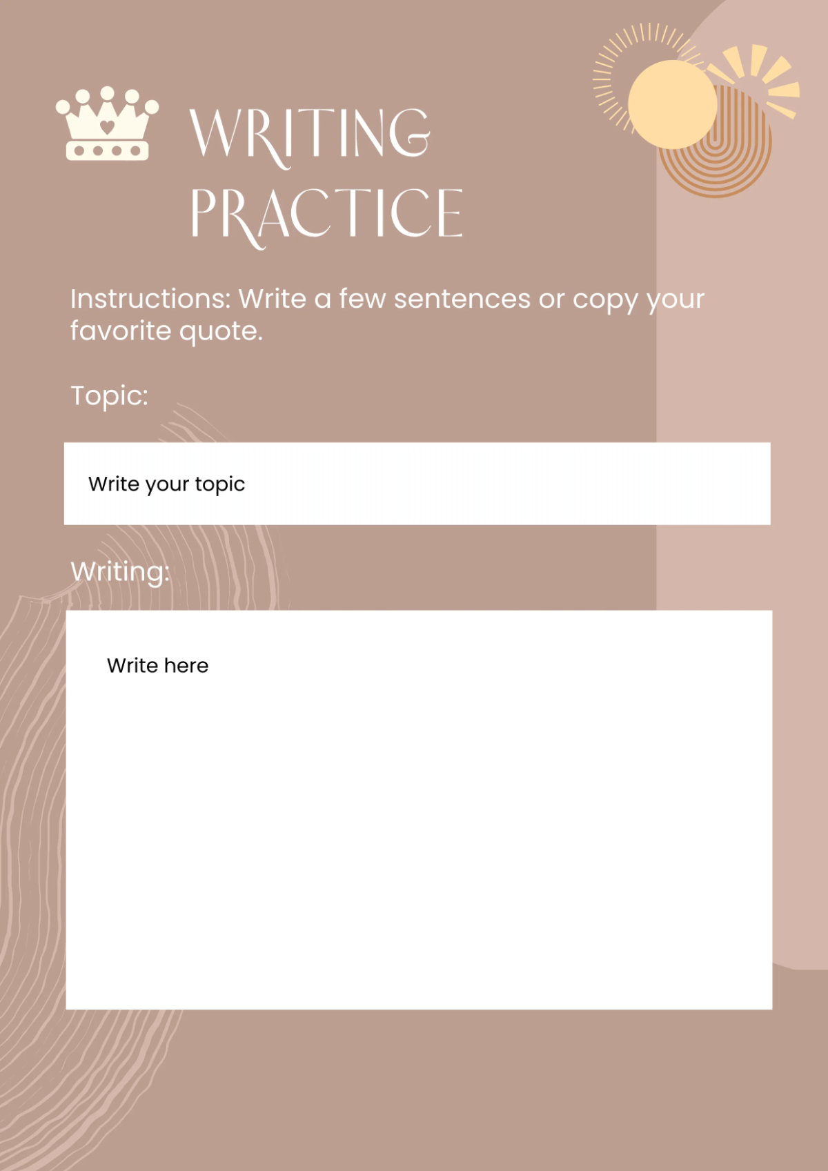 Free Printable Workbook Pages Template to Edit Online