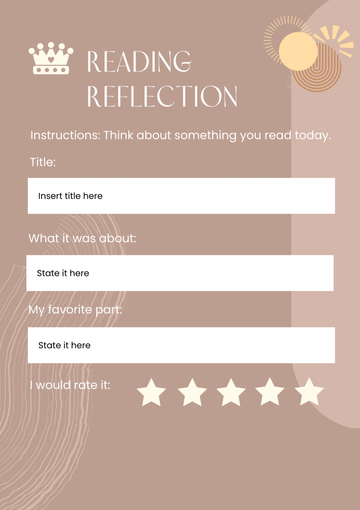 Free Printable Workbook Pages Template to Edit Online