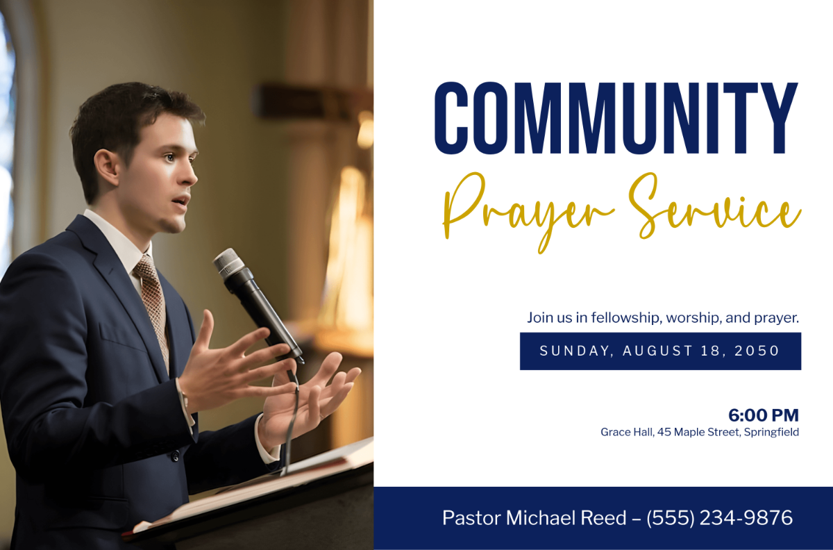 Free Prayer Service Banner Template
