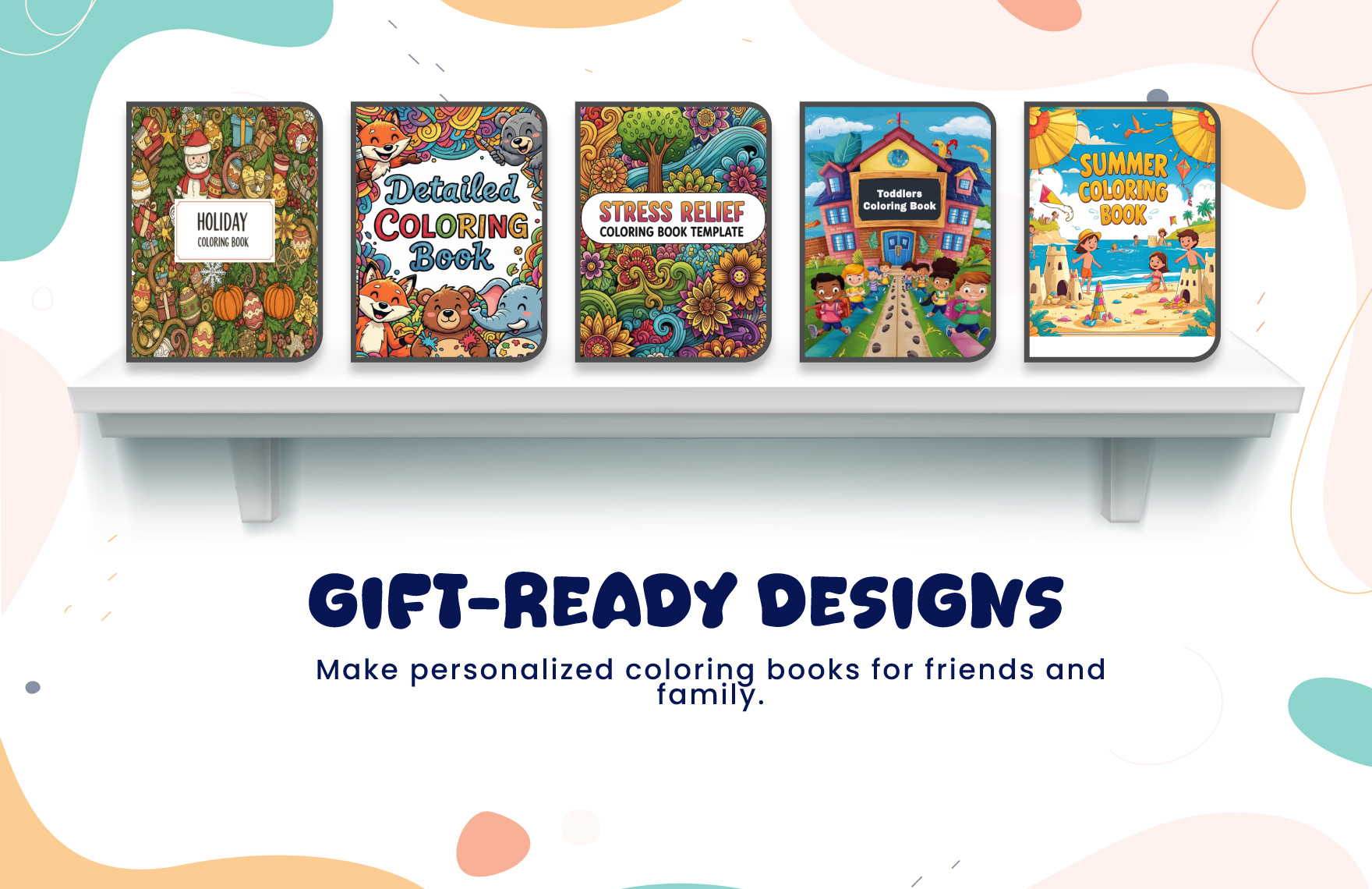 40+ Printable Coloring Book Template Bundle