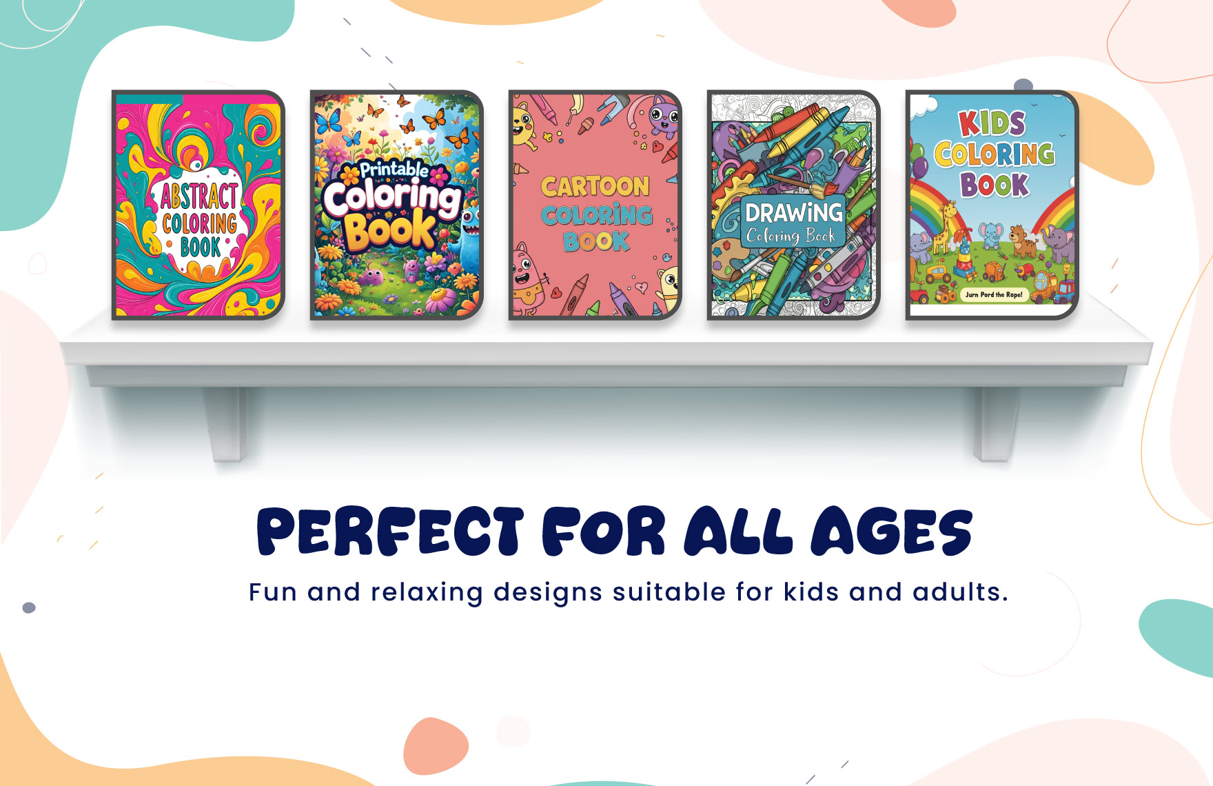 40+ Printable Coloring Book Template Bundle