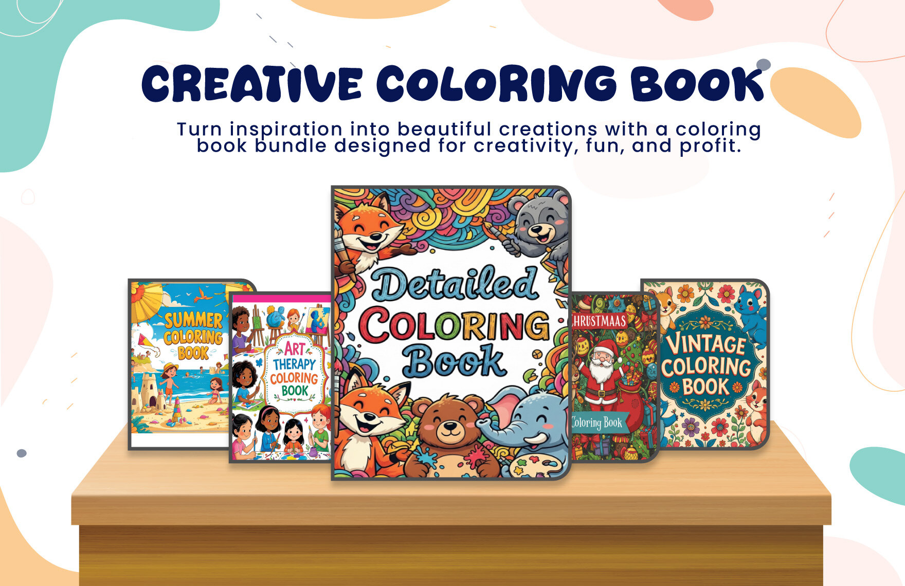 40+ Printable Coloring Book Template Bundle