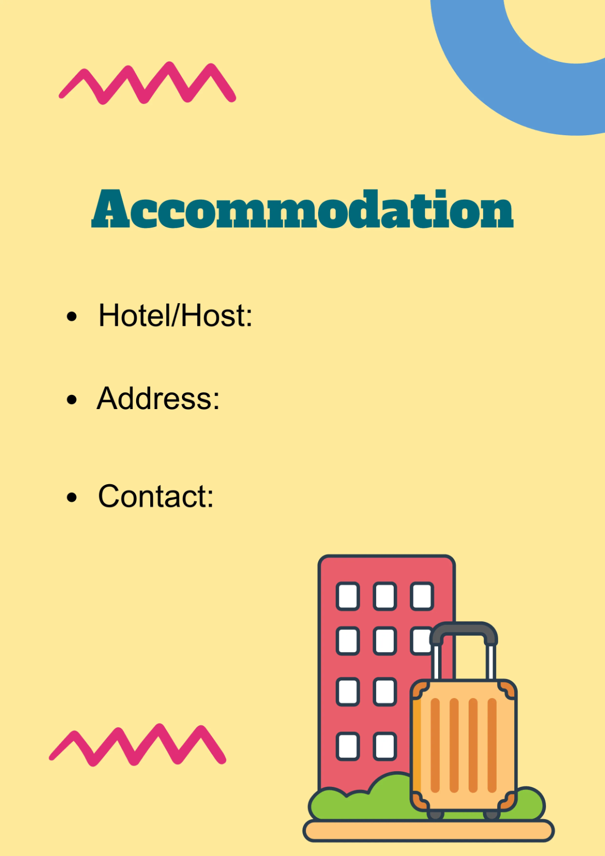 Free Travel Planner Workbook Template to Edit Online