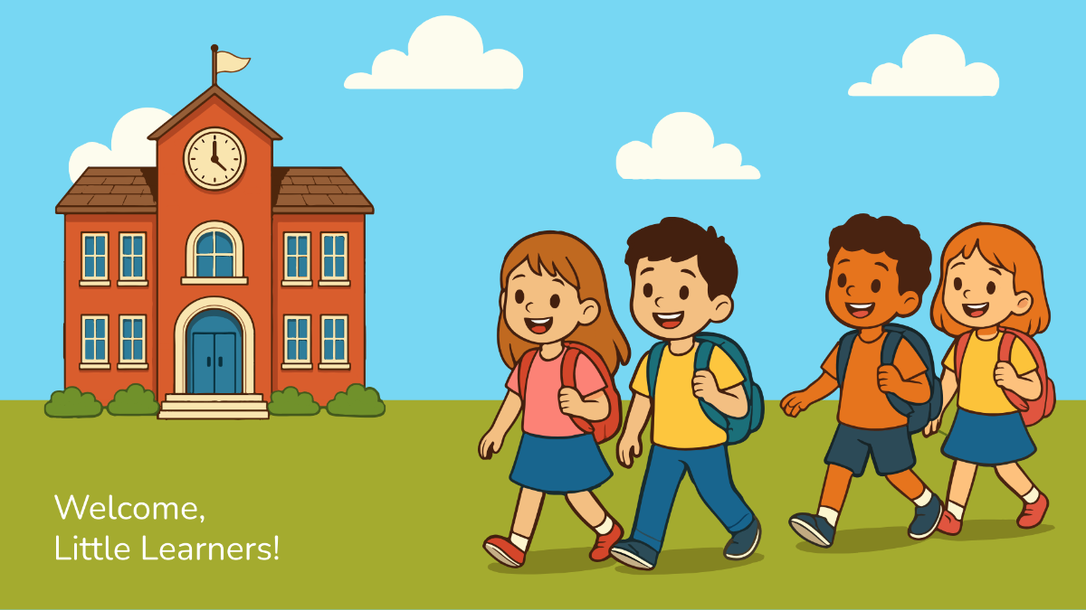 Free Elementary School Back To School Background Template to Edit Online