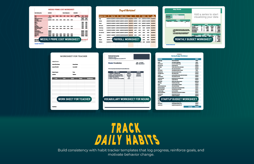 20+ Essential Worksheet Template Bundle