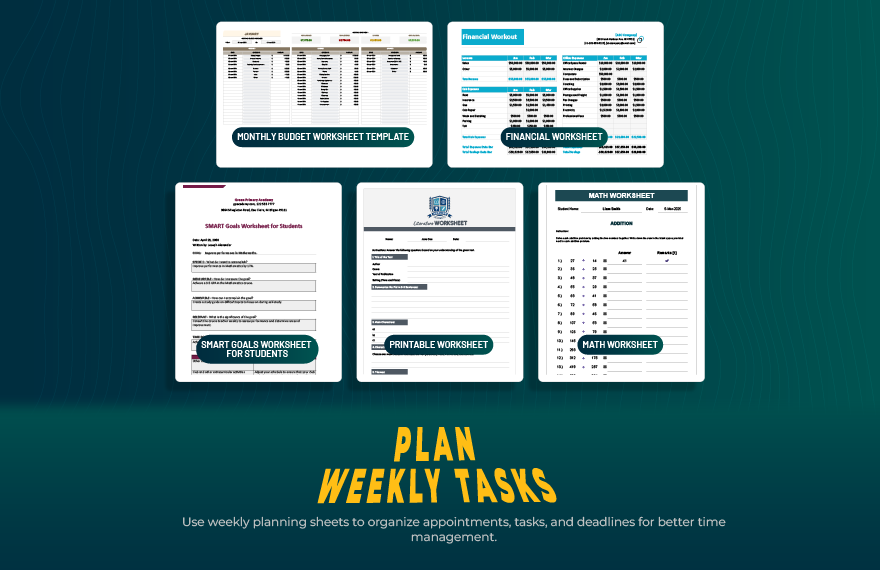 20+ Essential Worksheet Template Bundle