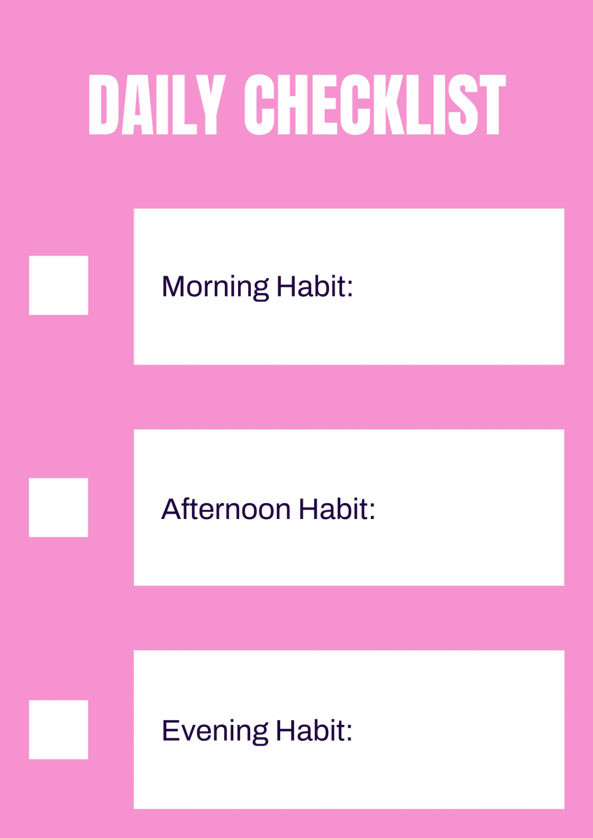 Free Habit Tracker Workbook Template to Edit Online