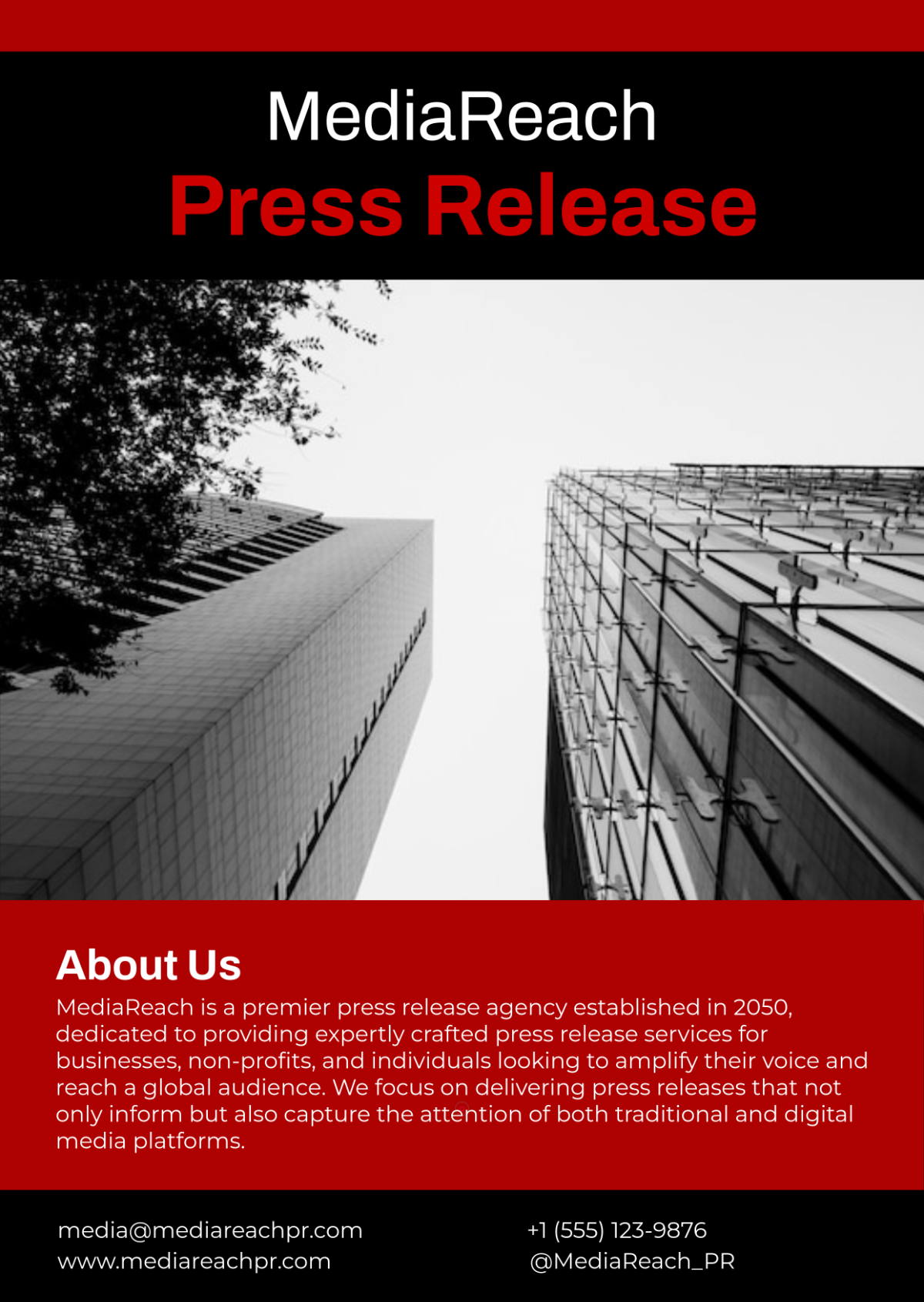 Free Media Kit Press Release Template to Edit Online