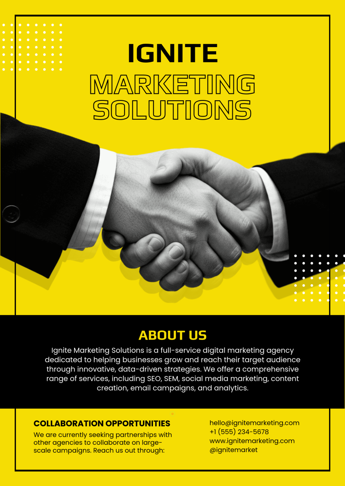 Free Marketing Media Kit Outline Template to Edit Online