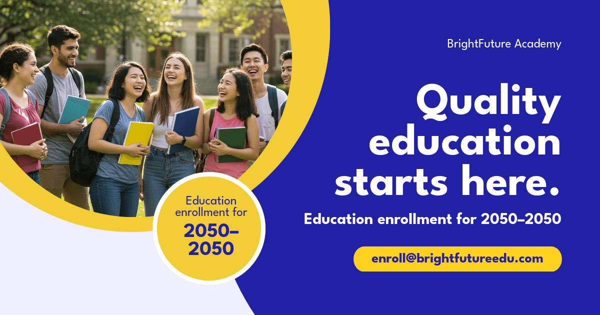 Free Education Enrollment Facebook Post Template