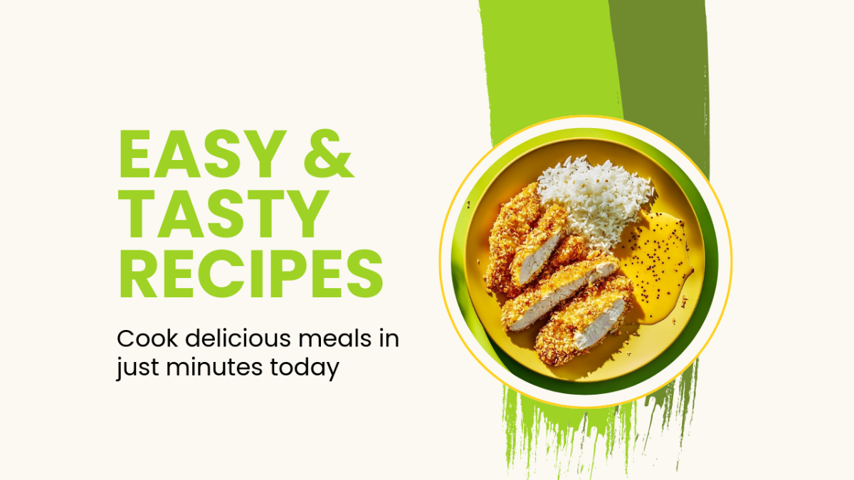 Free YouTube Recipe Video Thumbnail Template to Edit Online