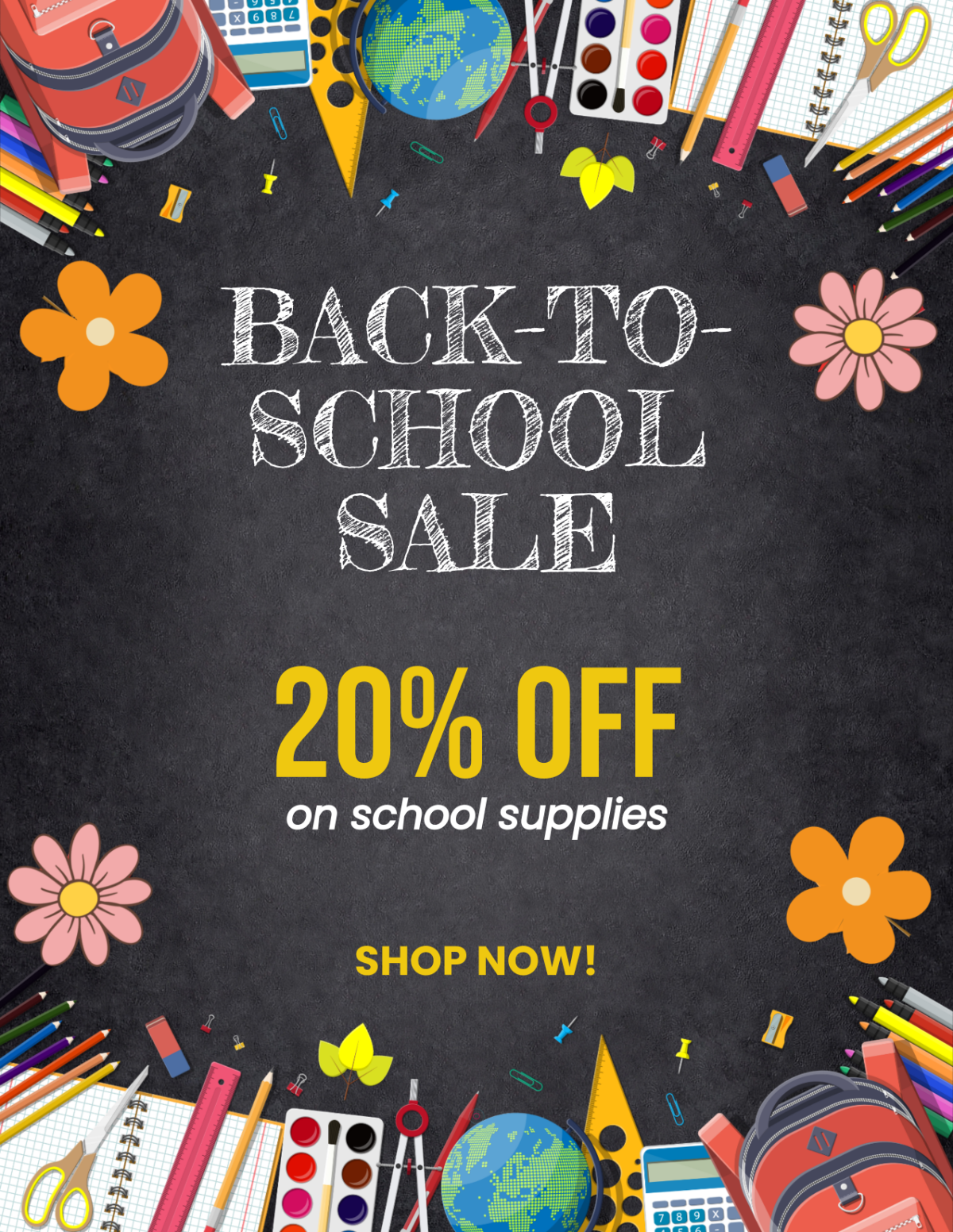 Back To School Shopping Flyer Template to Download
