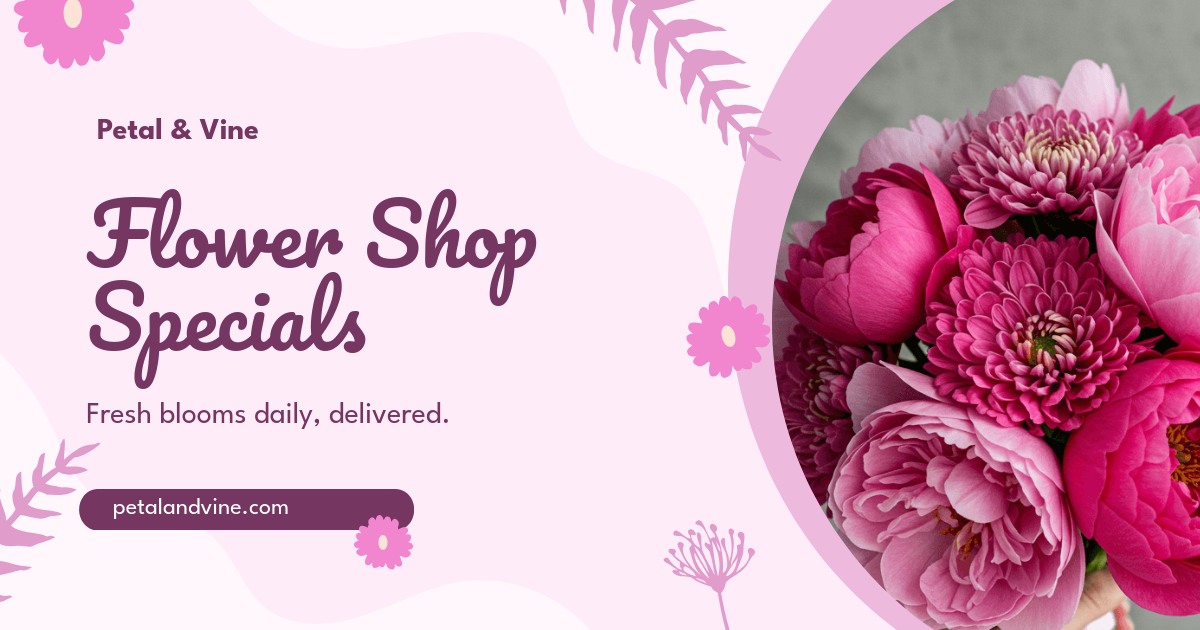 Free Flower Shop Facebook Post Template