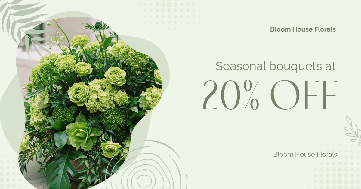 Free Flower Shop Marketing Facebook Post Template