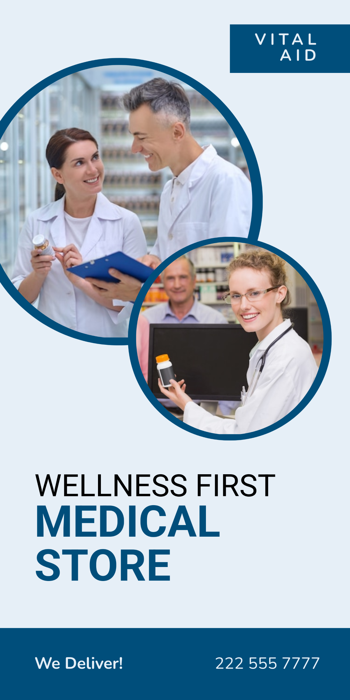 Free Medical Store Roll Up Banner Template