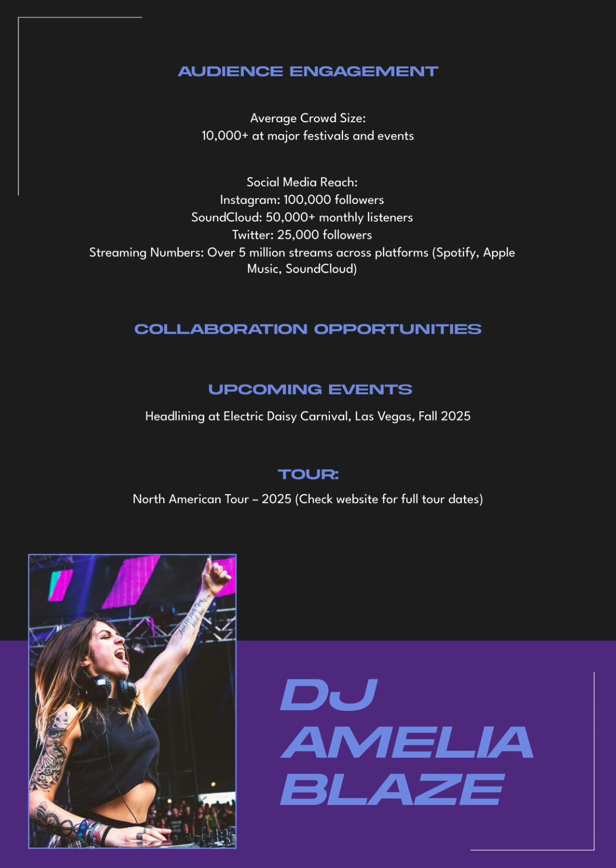 Free Modern DJ Media Kit Template to Edit Online