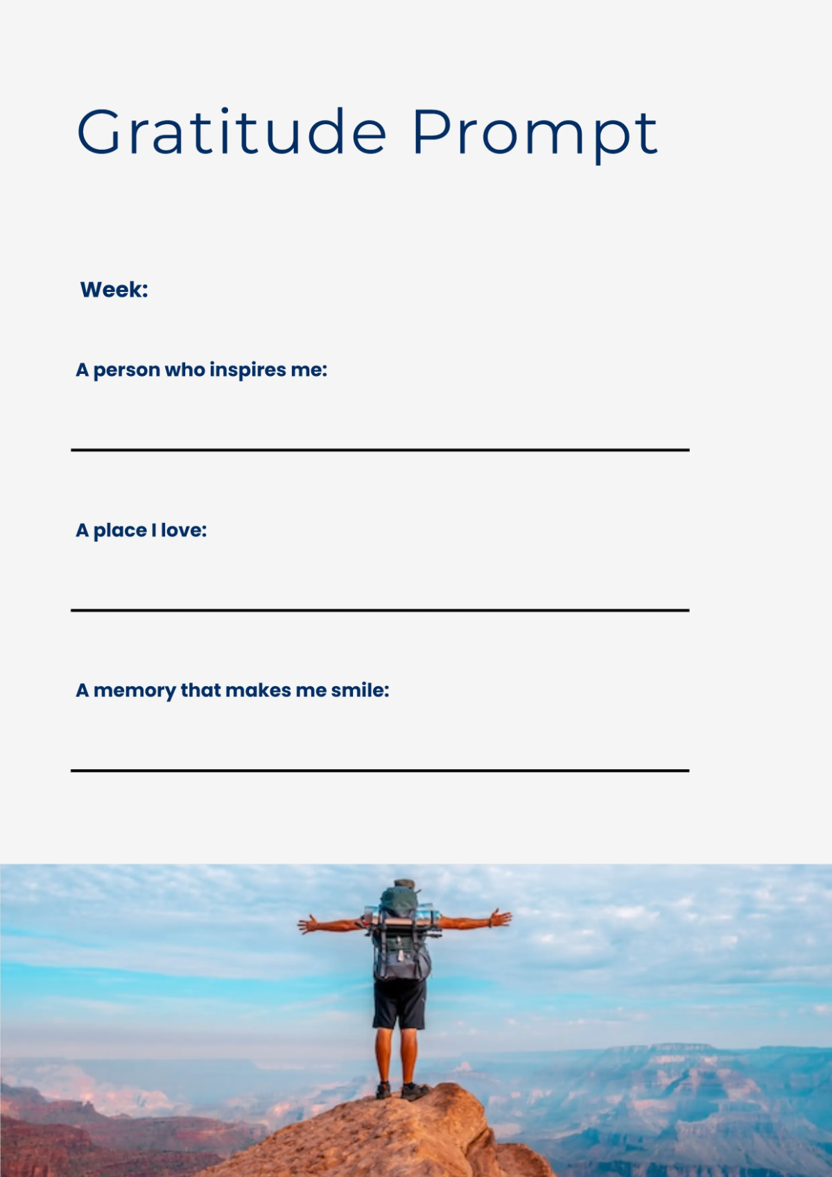 Free Gratitude Journal Workbook Template to Edit Online