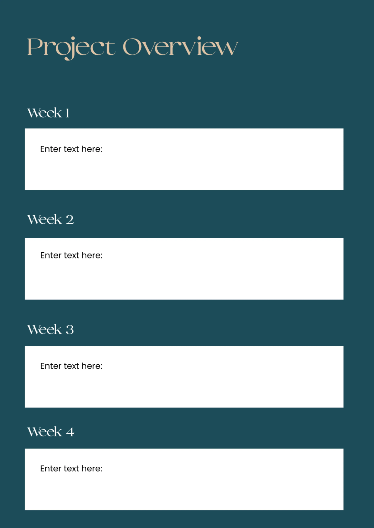Free Project Planner Workbook Template to Edit Online