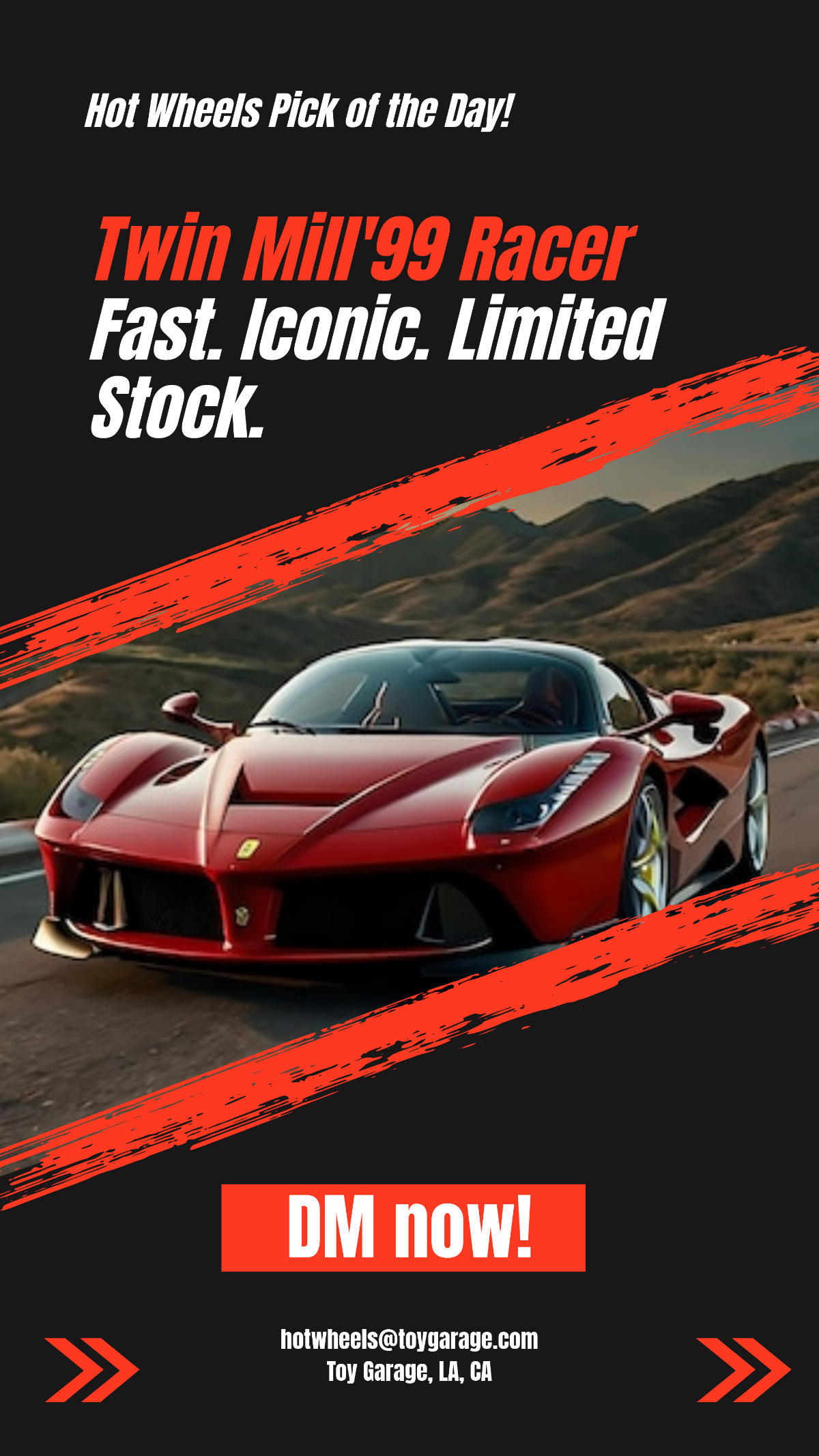 Free Hot Wheels Instagram Story Template