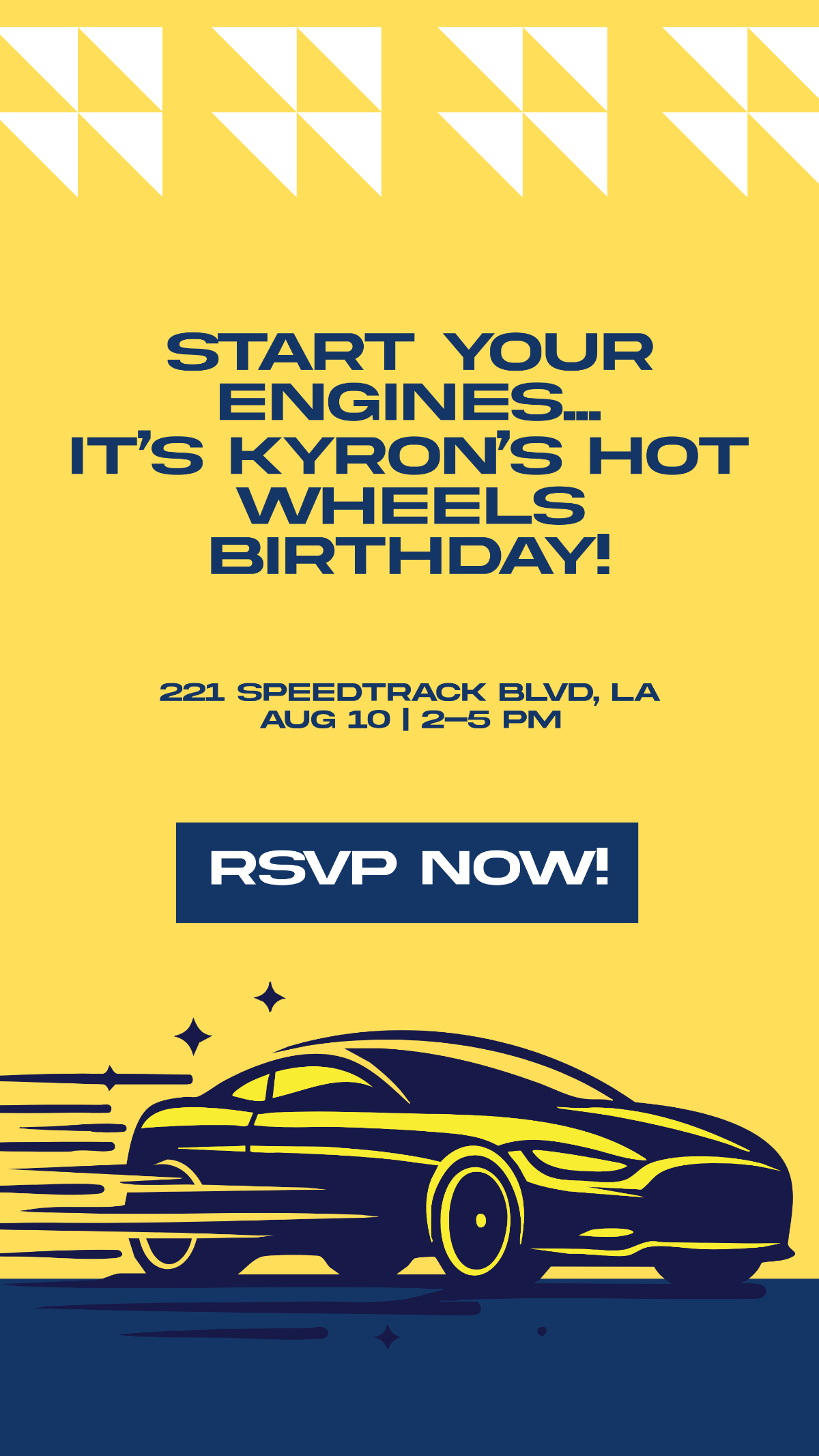 Free Hot Wheels Birthday Instagram Story Template