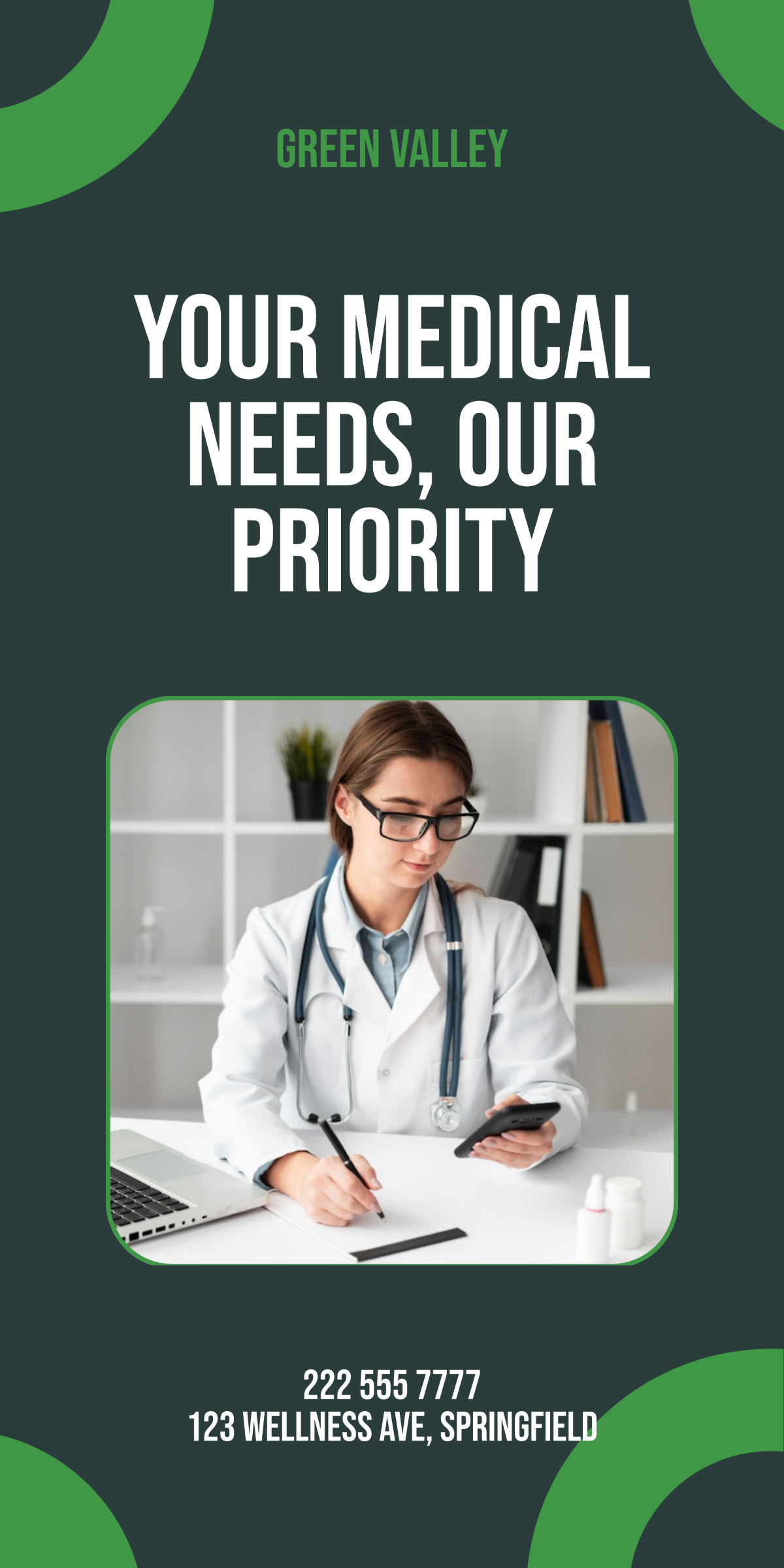 Free Medical Roll Up Banner Template to Edit Online