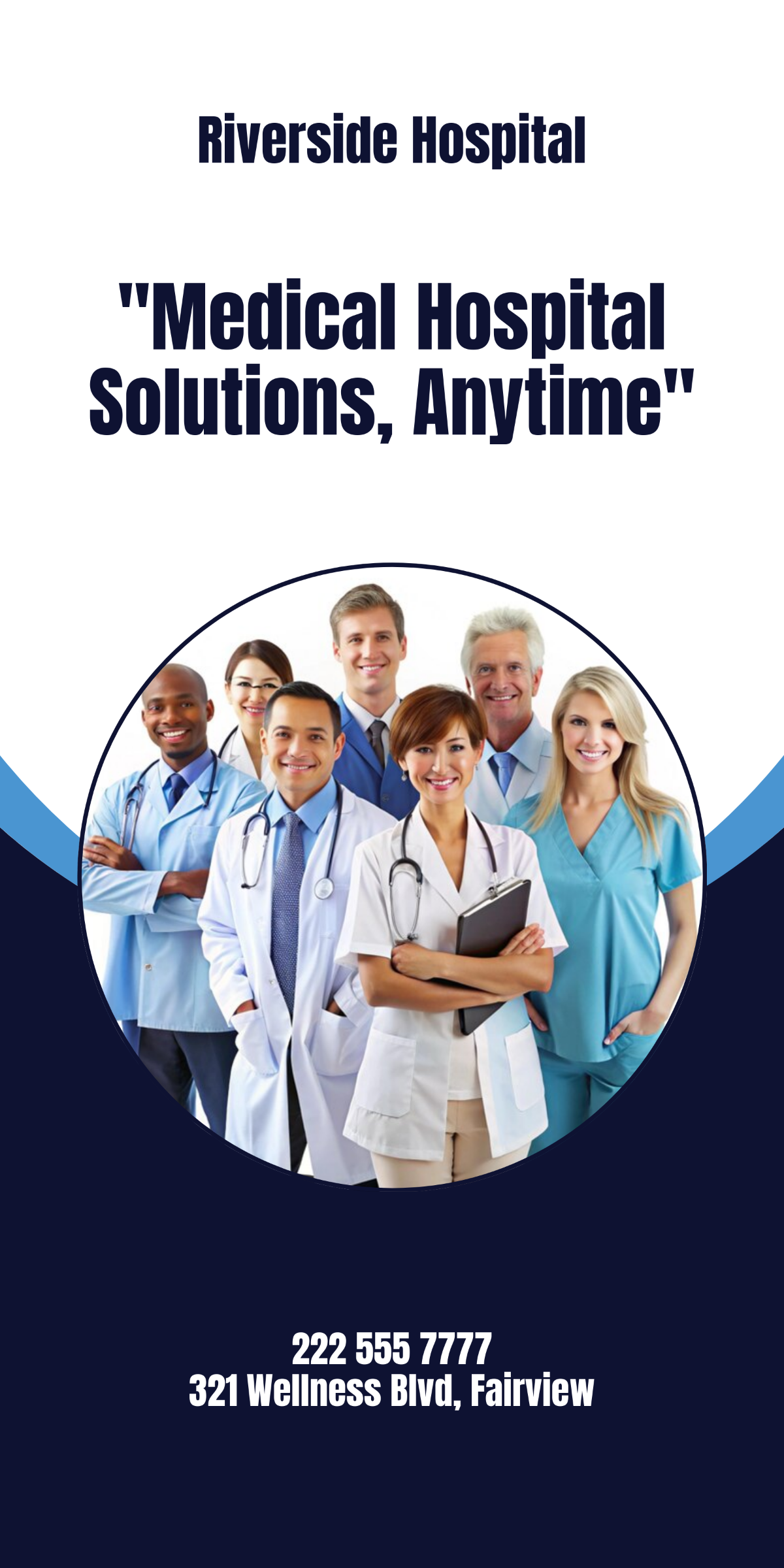 Free Medical Hospital Roll Up Banner Template