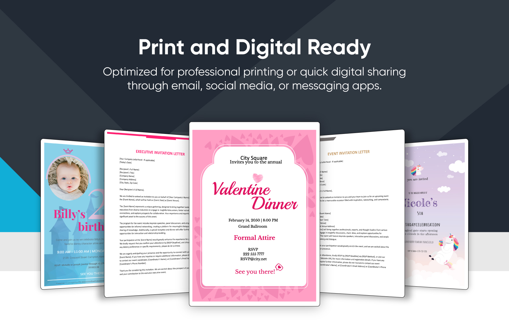 50+ Editable Invitation Template Bundle