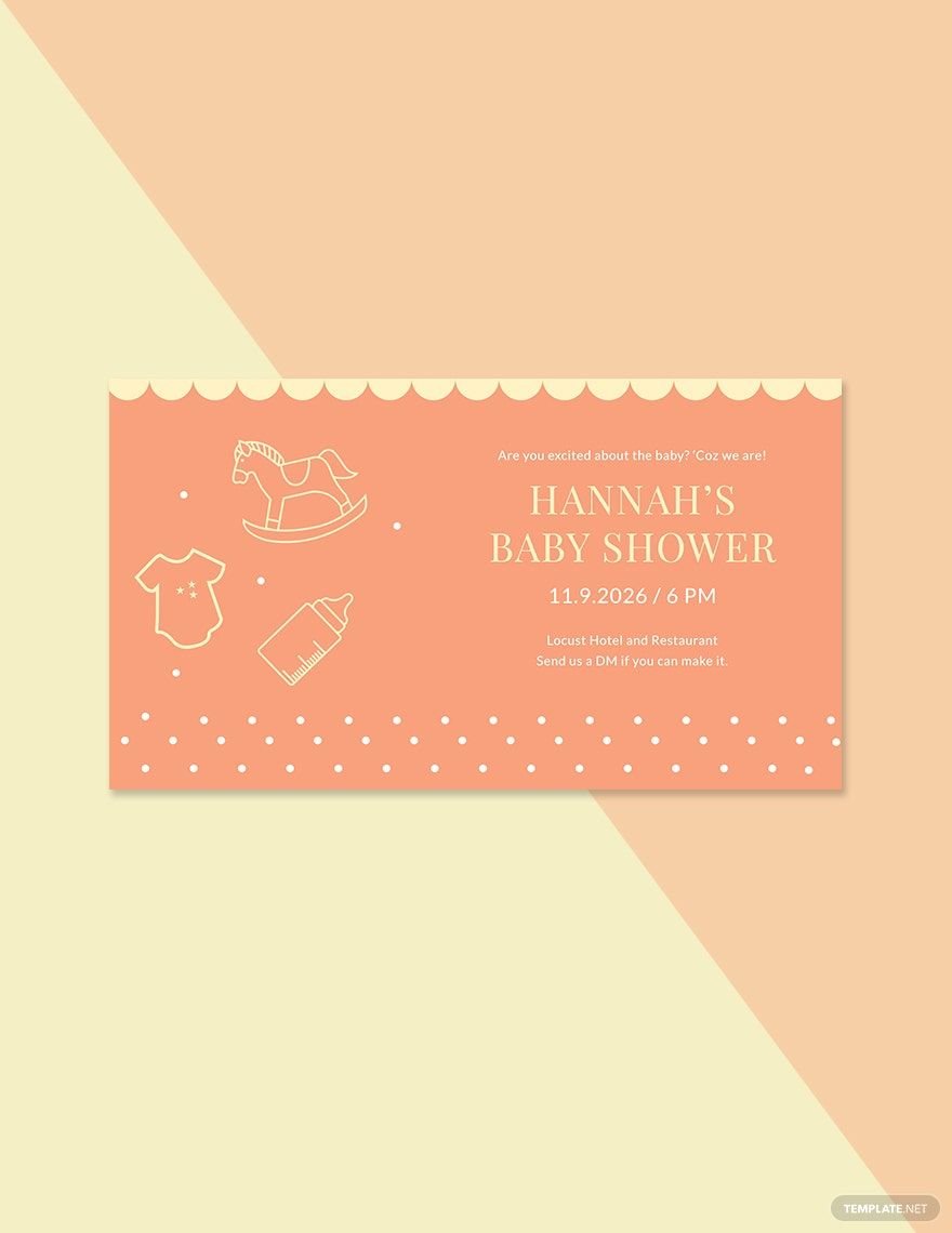 Baby Shower Facebook Event Cover Template