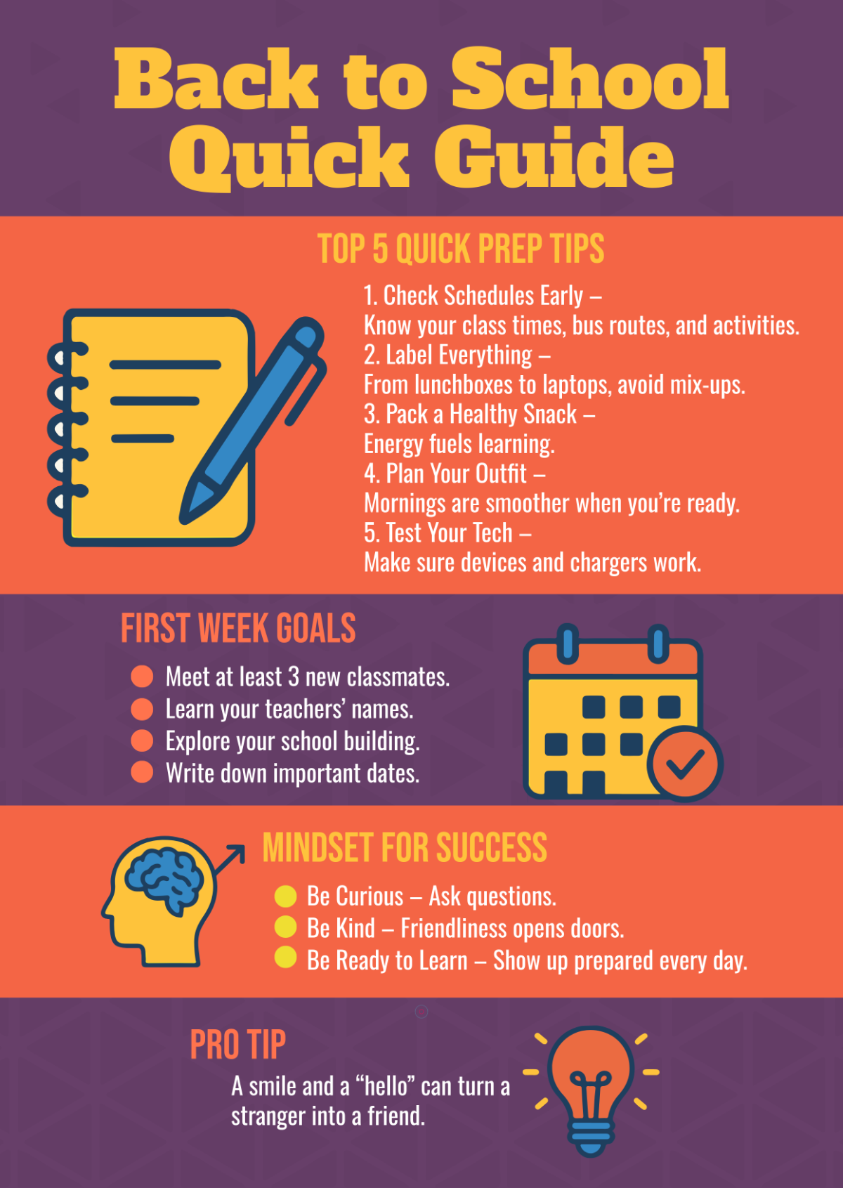 Free Back To School Infographic Template to Edit Online