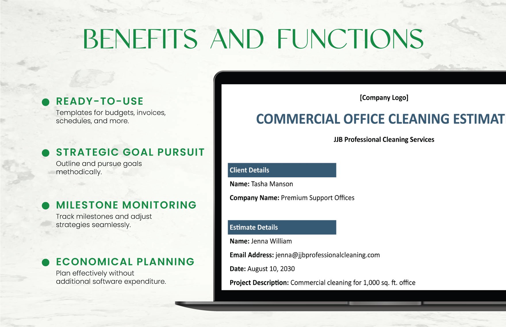 Commercial Cleaning Estimate Template