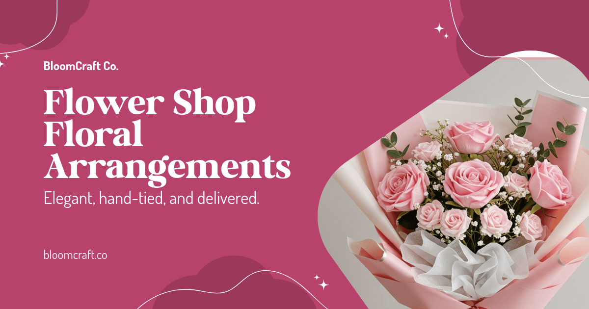 Free Flower Shop Floral Arrangement Facebook Post Template to Edit Online