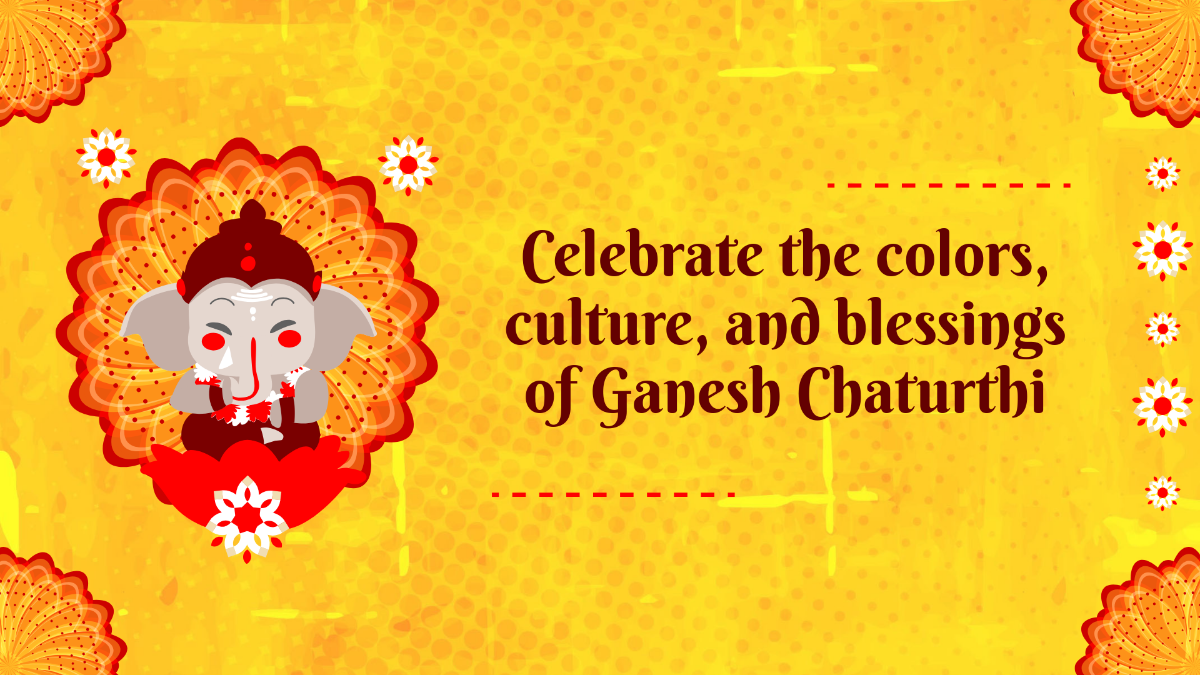 Free Abstract Ganesh Chaturthi Background Template to Edit Online