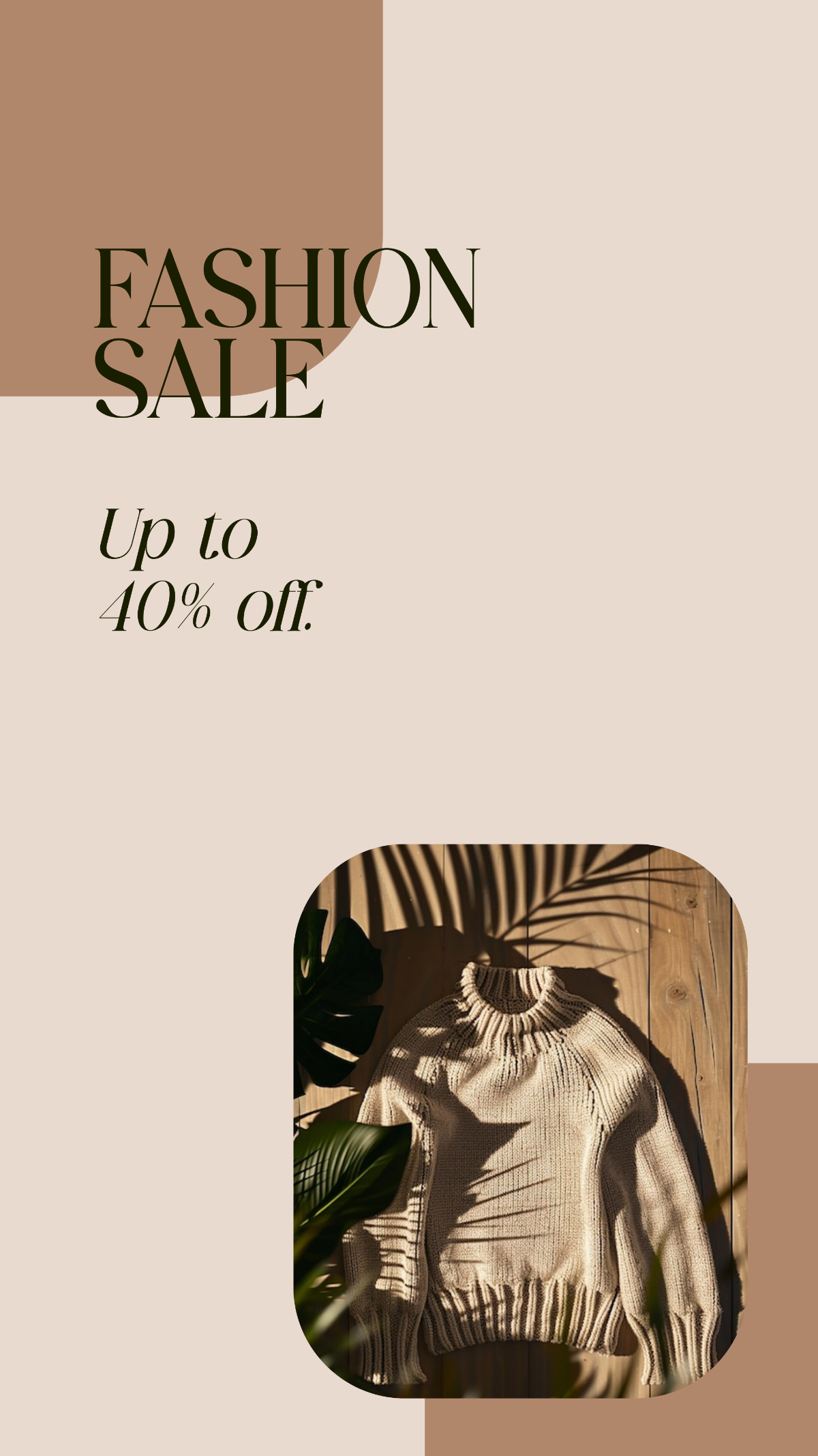 Free Aesthetic Fashion Sale Instagram Story Template to Edit Online