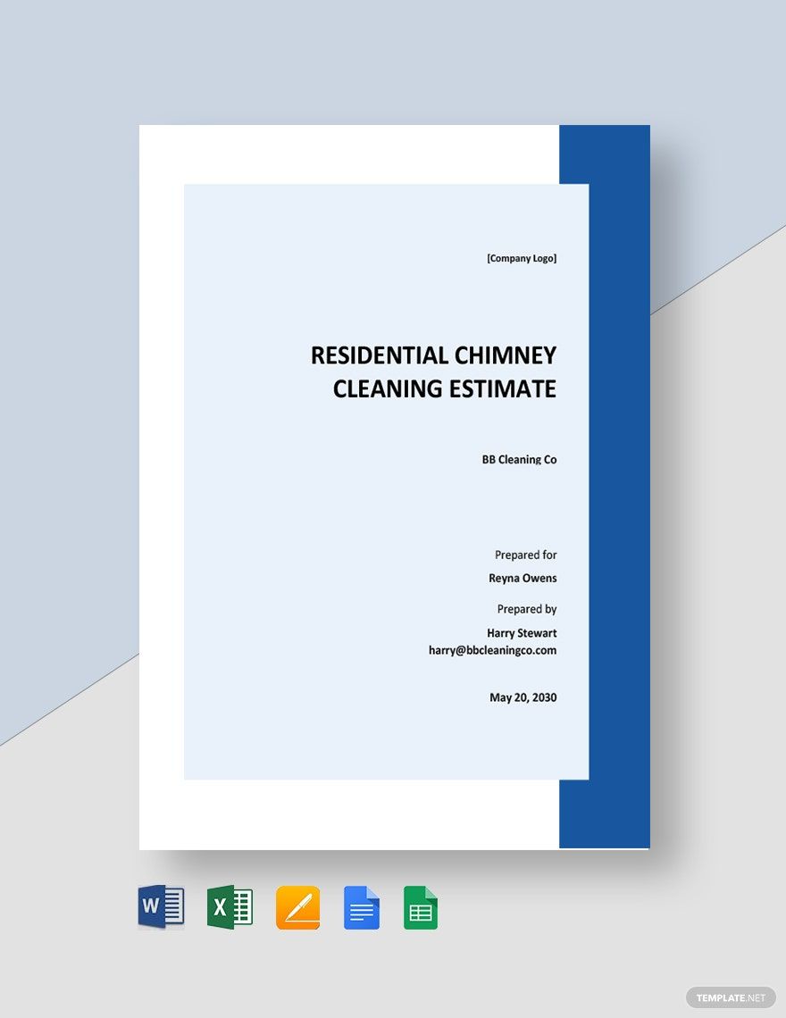 Free Simple Cleaning Estimate Template