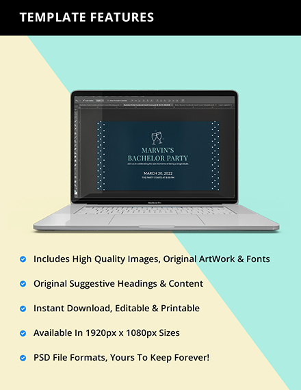 Free Bachelor Party Facebook Event Cover Template to Edit Online