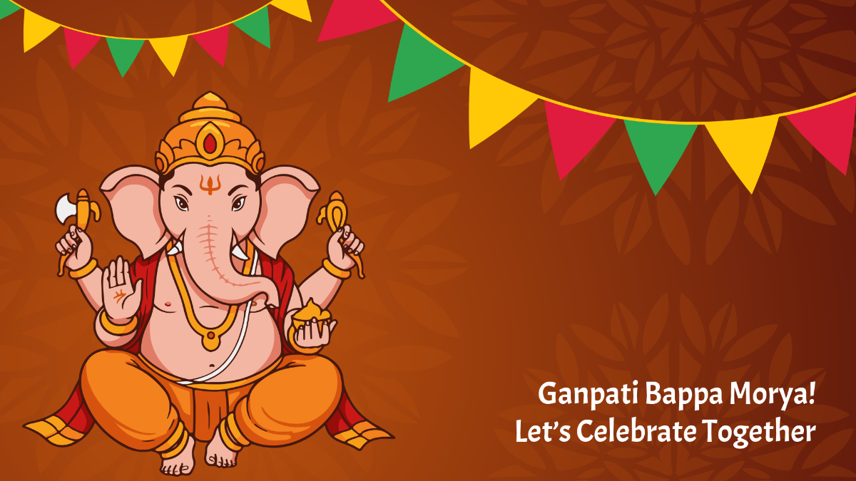 Free Ganesh Chaturthi Decorative Background Template to Edit Online
