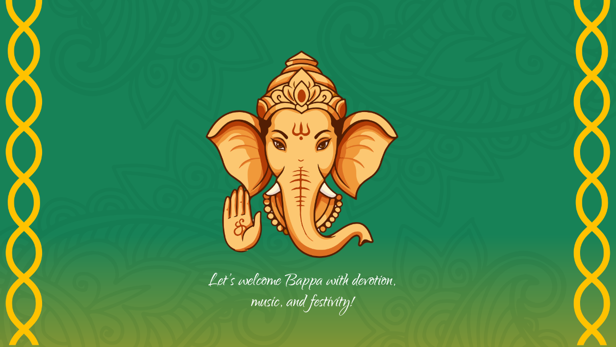 Free Ganesh Chaturthi Celebration Background Template to Edit Online