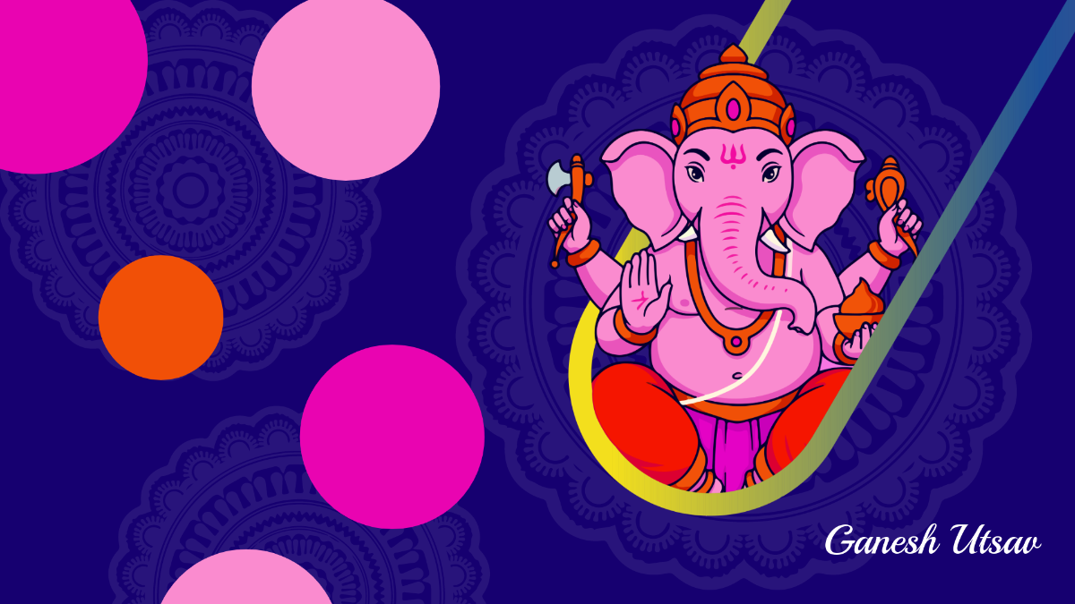 Free Creative Ganesh Chaturthi Poster Background Template to Edit Online