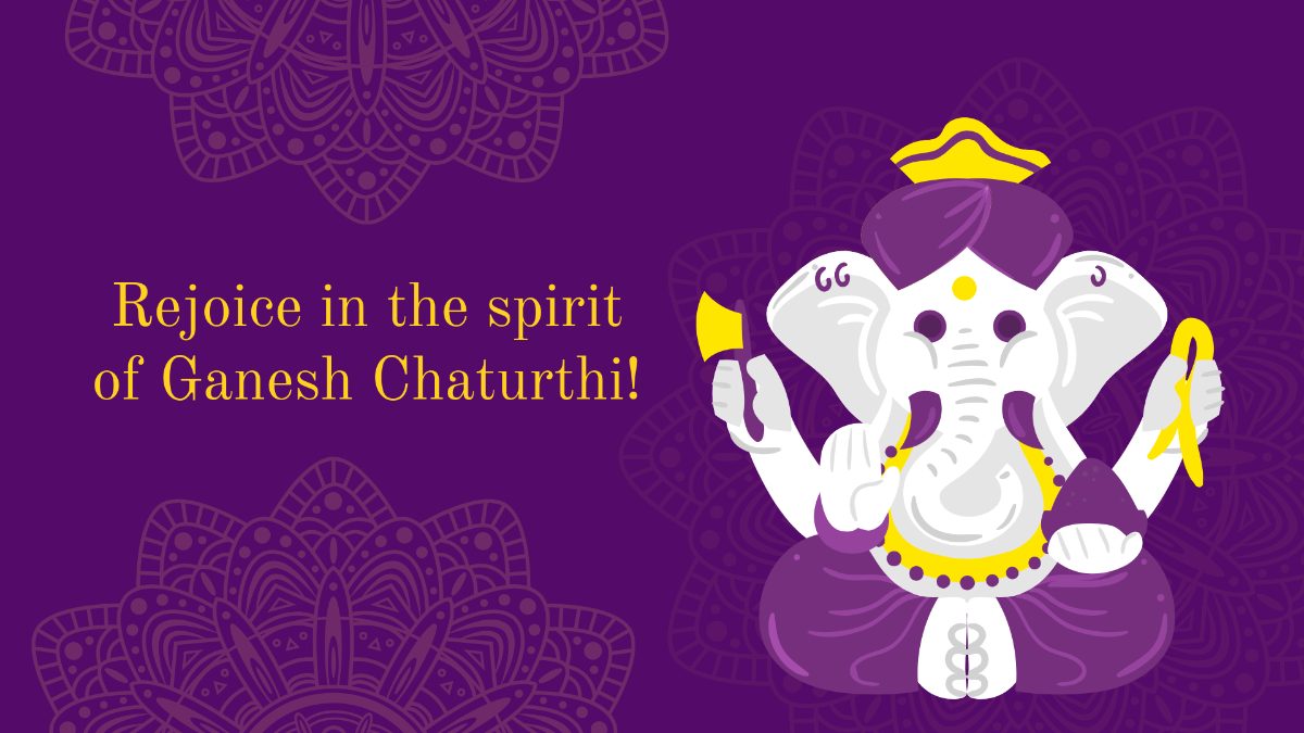 Free Simple Ganesh Chaturthi Background Template to Edit Online