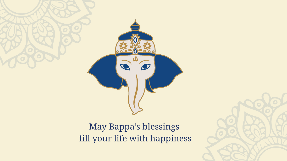Free Modern Ganesh Chaturthi Background Template to Edit Online