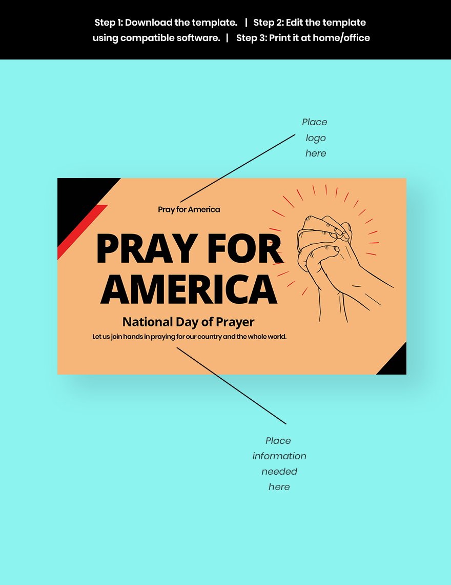 Free National Day of Prayer YouTube Video Thumbnail Template Printable