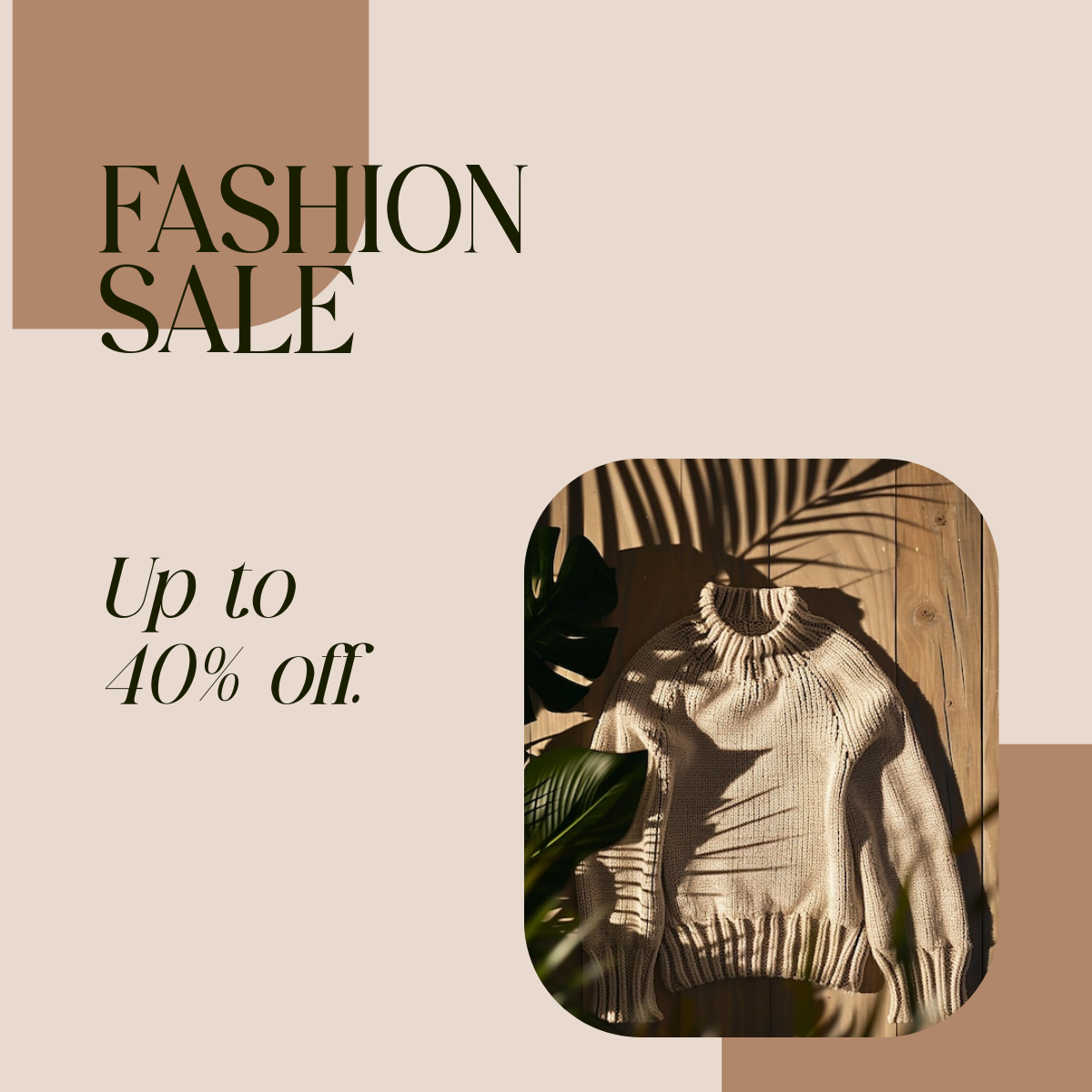 Free Aesthetic Fashion Sale Linkedin Post Template