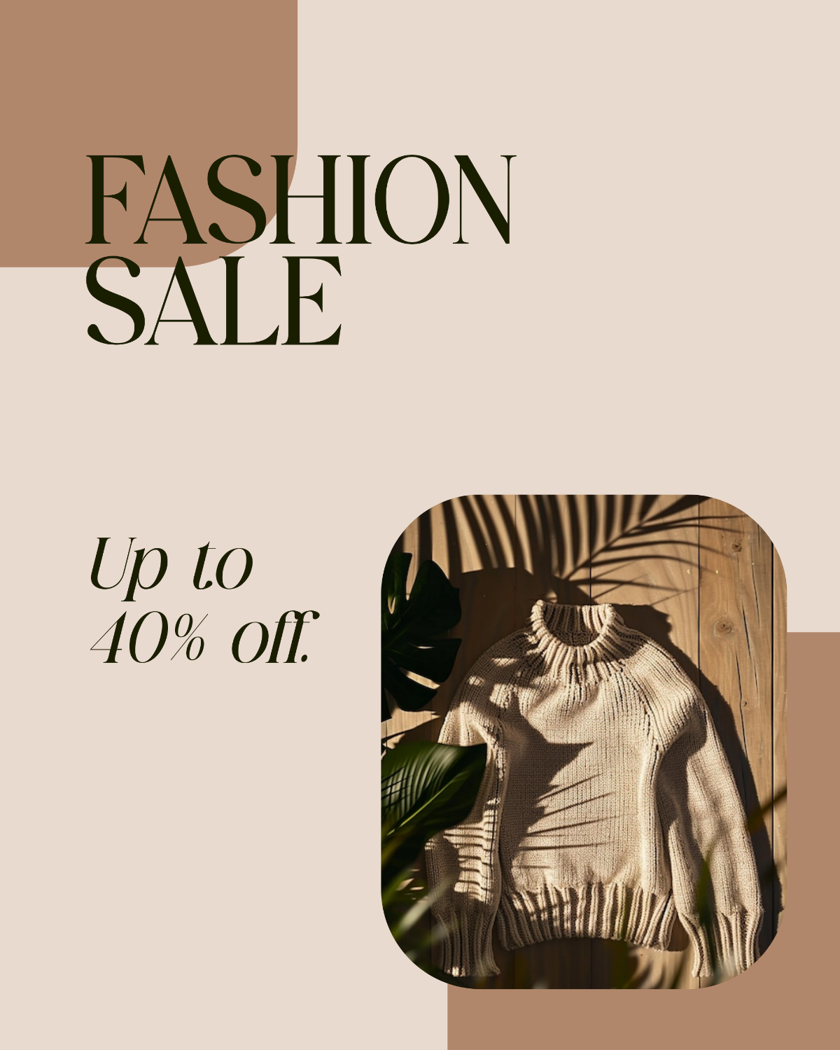 Free Aesthetic Fashion Sale Social Media Template