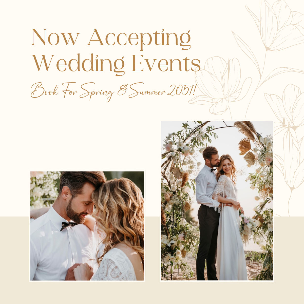 Free Wedding Linkedin Post Template to Edit Online