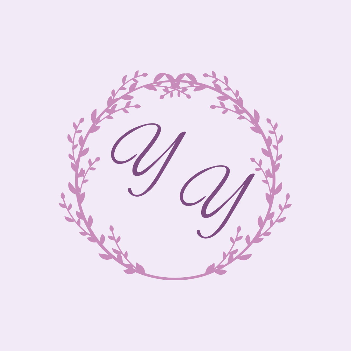 Free Wreath Monogram Template to Edit Online