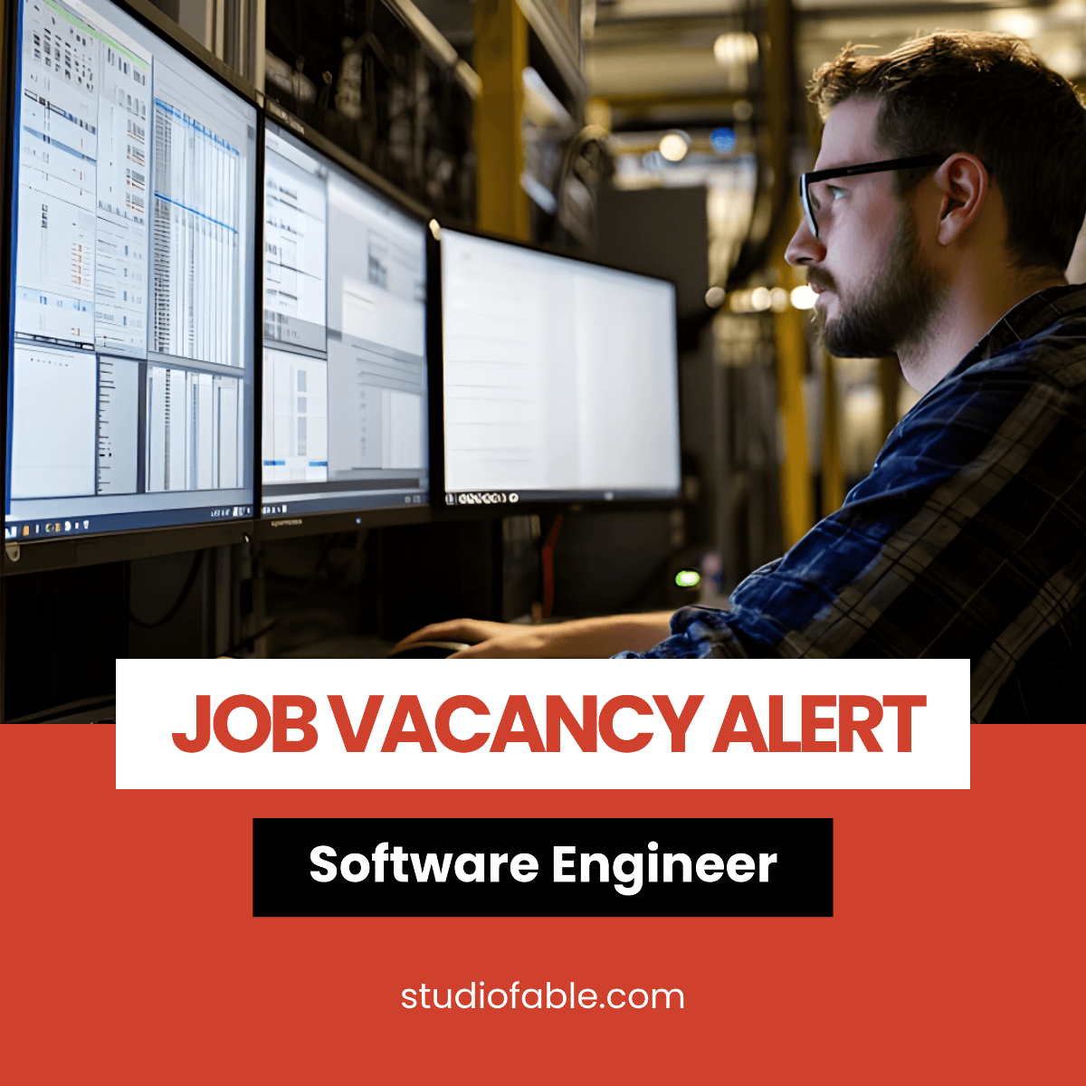 Free Job Vacancy Instagram Post Template to Edit Online
