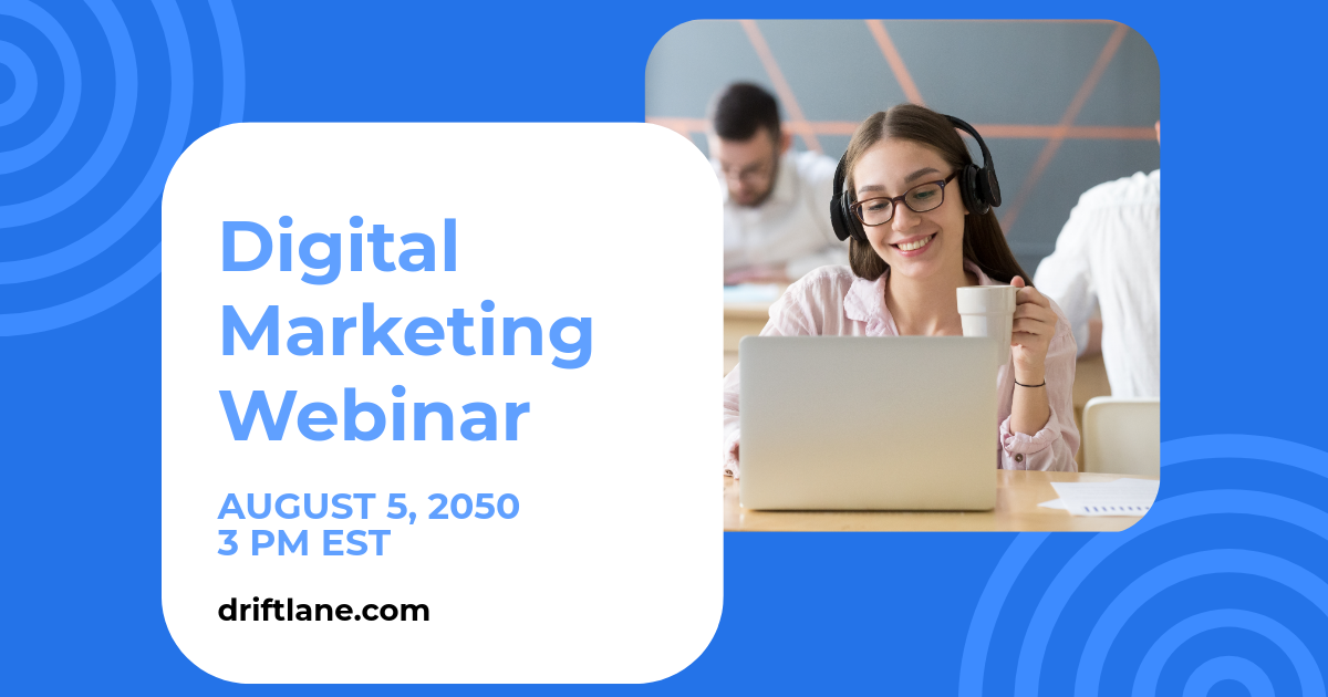 Free Blue Webinar Facebook Post Template to Edit Online